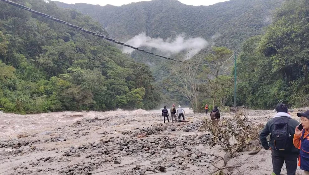 Huaico corta tren a Machu Picchu antes de Semana Santa