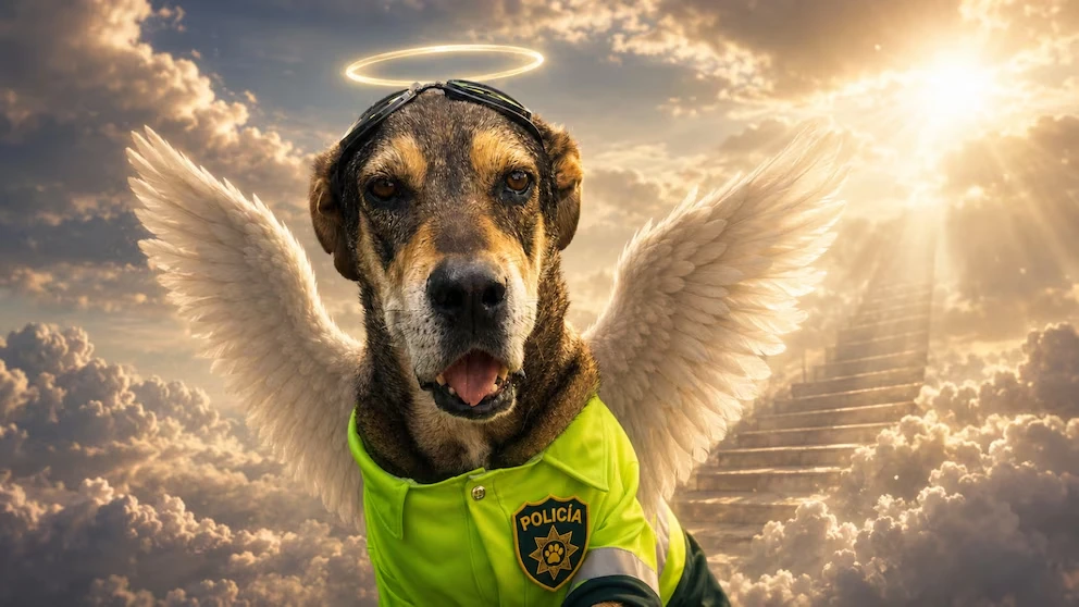 Trujillo despide con honores al perro policía Vaguito