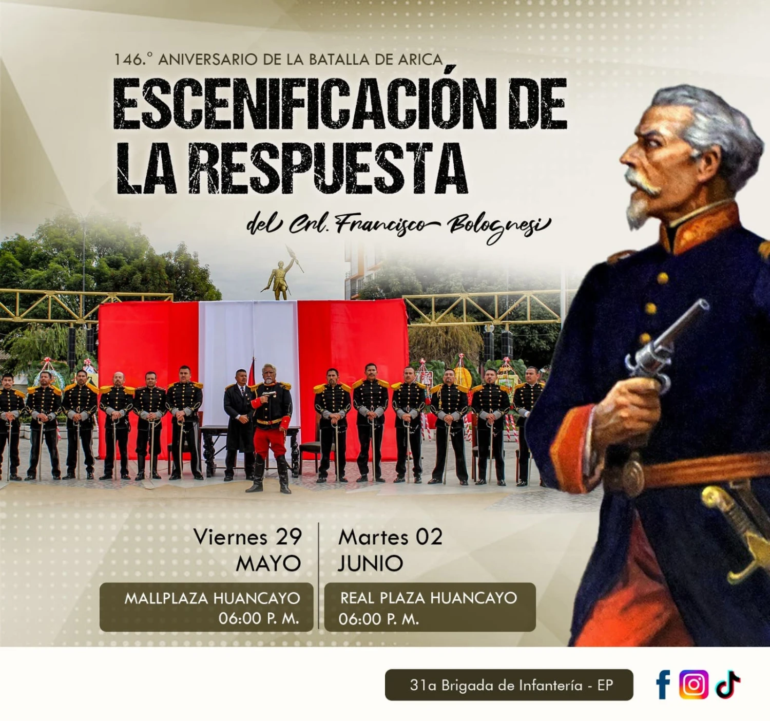 Huancayo revive la histórica respuesta de Bolognesi