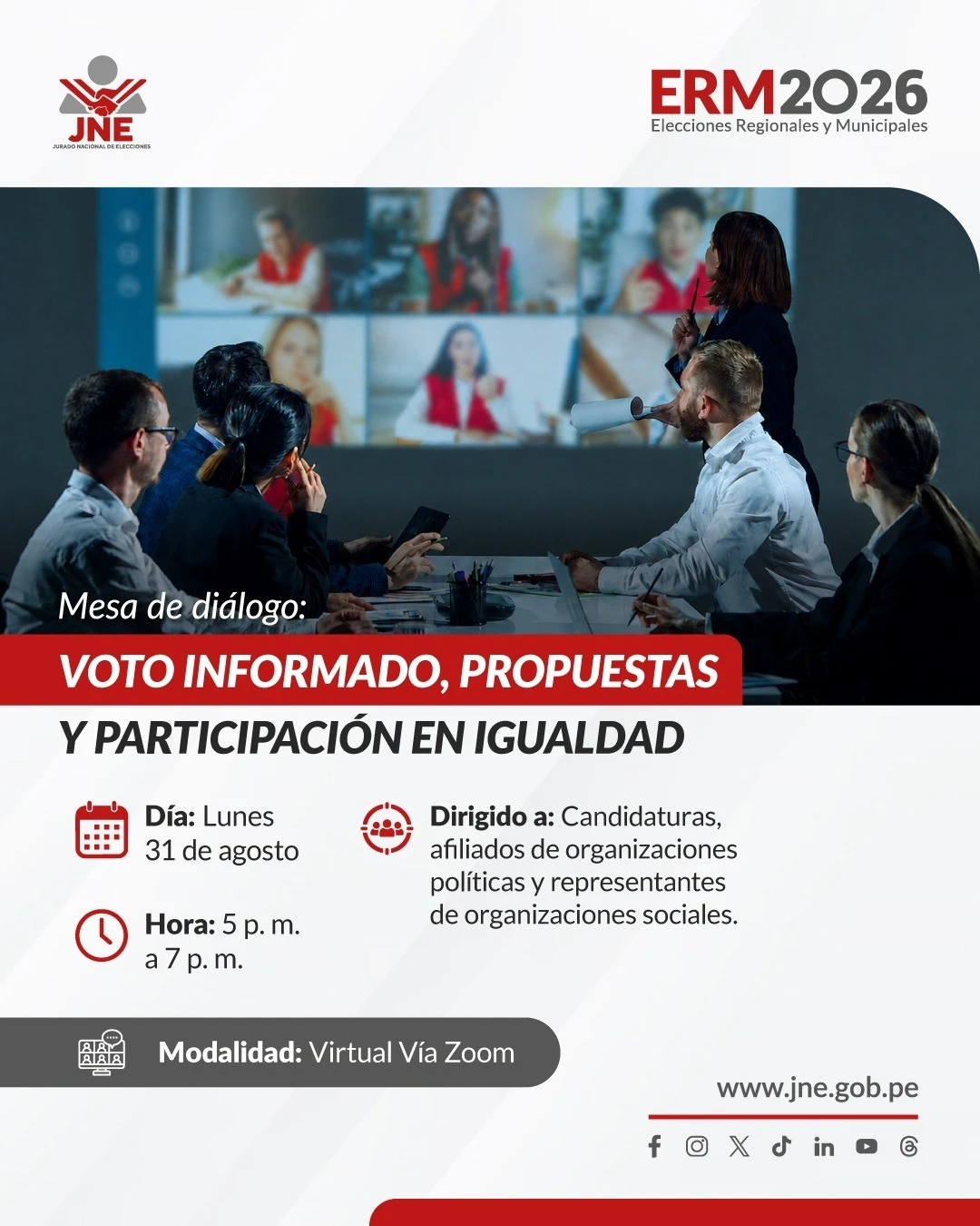 JNE abre diálogo para impulsar un voto informado