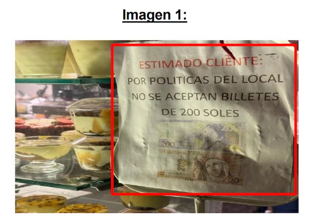 Sancionan a local por rechazar billetes de S/200