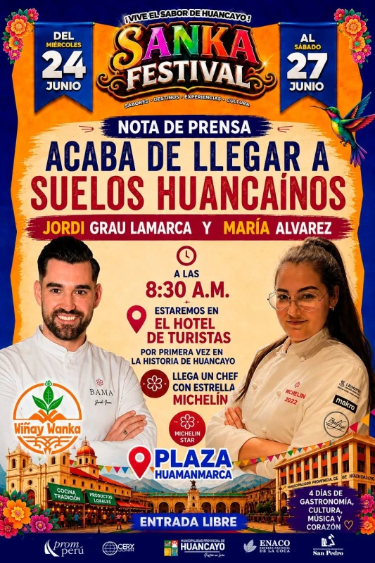 SANKA Festival trae a Huancayo a referentes de la gastronomía internacional
